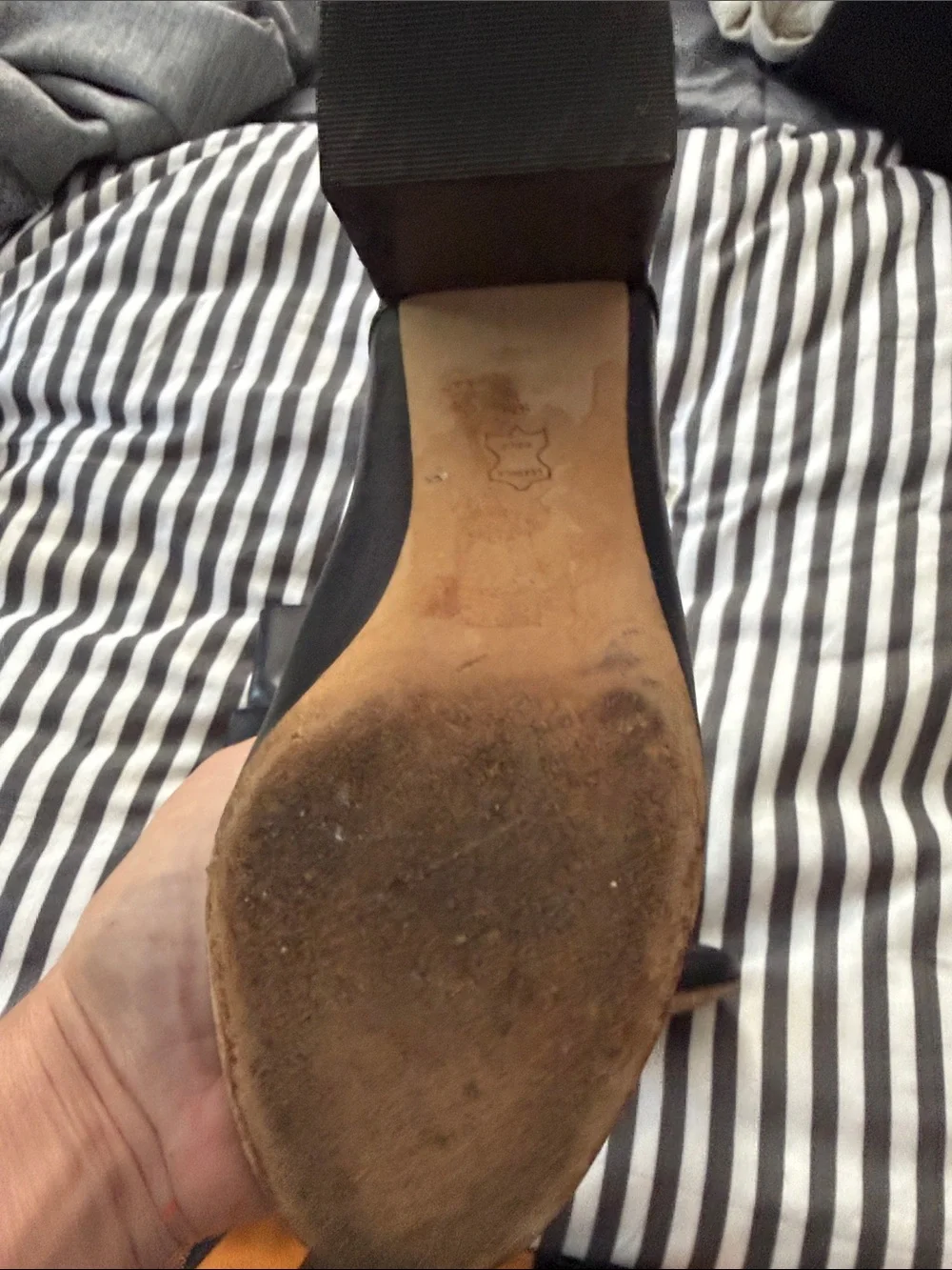 Tory Burch Black Leather Block Heel Ankle Booties with Gold Emblem